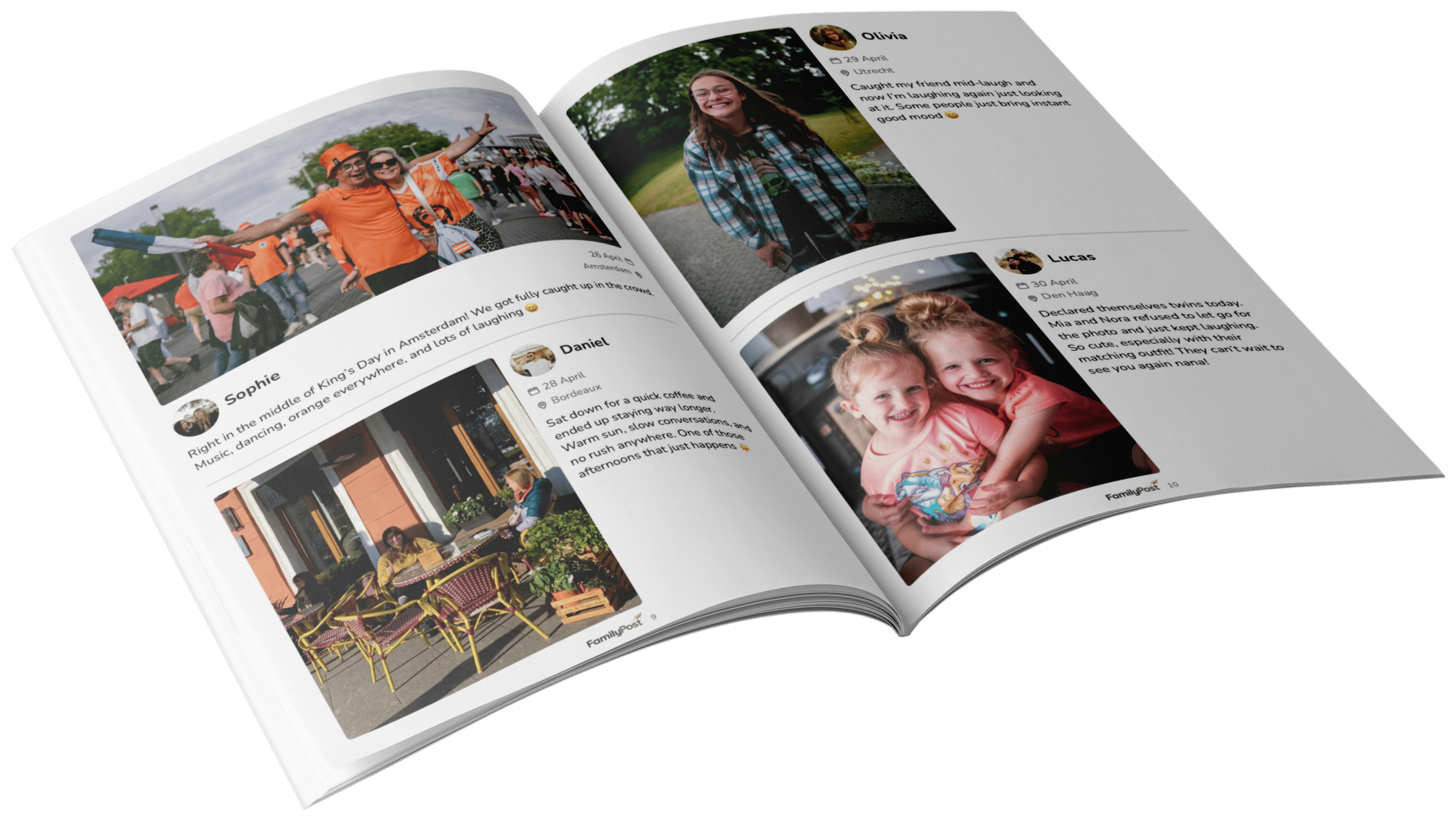 Printed family magazine mockup